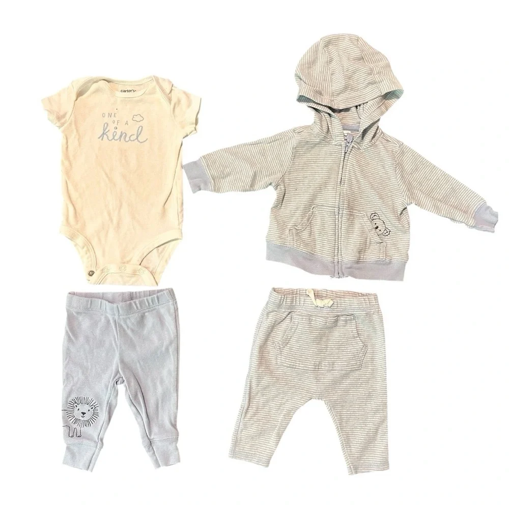 0-3 Month Baby Boy Clothing Bundle Outfits Hurley, Gerber, Rabbit + Bear & More - Picture 4 of 9